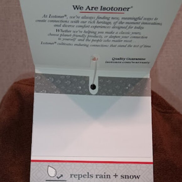 NWT Isotoner Microsuede Sherpa-Brim Bucket Hat Brown Winter Repels Rain & Snow - Picture 6 of 7